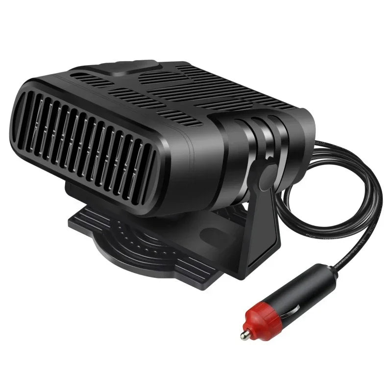 Aquecedor e desembaçador elétrico 12/24V com rotação de 360º para carros.